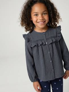 -Blouse met lange mouwen voor meisjes