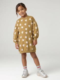 -Korte sweatjurk met bloemenprint