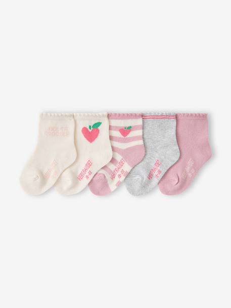 Bébé-Lot de 5 chaussettes bébé fille