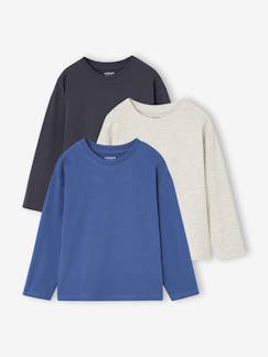 Jongens-T-shirt, poloshirt, souspull-T-shirt-Set van 3 jongensshirts met lange mouwen