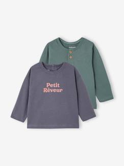 -Set van 2 babyjongensshirts met lange mouwen