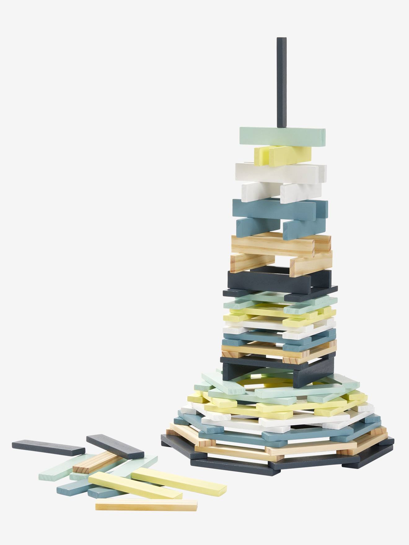 200 planchettes de construction en bois - multicolore, Jouet