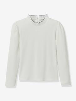 Meisje-CYRILLUS ribshirt met ruches