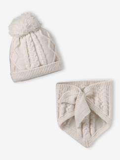 -3-delige babyset muts, wanten en sjaal