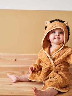 Linnengoed en decoratie-Badlinnen-Personaliseerbare badjas met leeuw voor baby