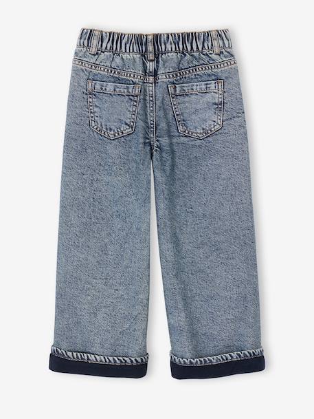 Jean large fille bleu moyen - vertbaudet enfant 