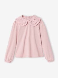 -T-shirt met lange mouwen en kraag