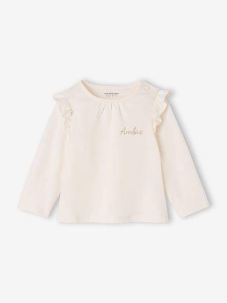 Lot de 2 T-shirts bébé Basics manches longues noisette+vert sauge - vertbaudet enfant 