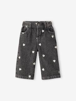 Bébé-Pantalon, jean-Jean large bébé fille petits coeurs brodés