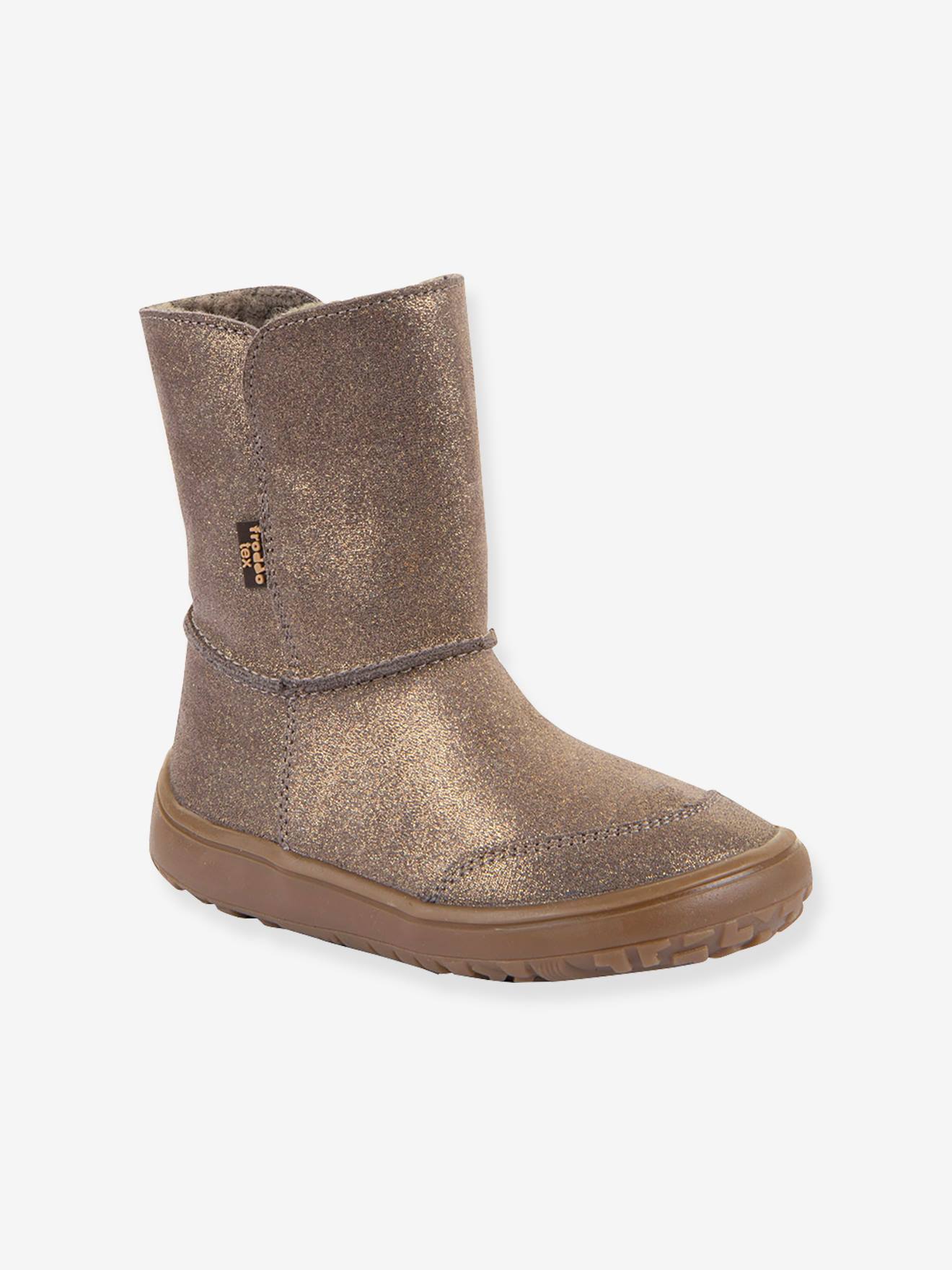 Blotevoetenlaarzen kinderen BAREFOOT TEX SUEDE Froddo brons