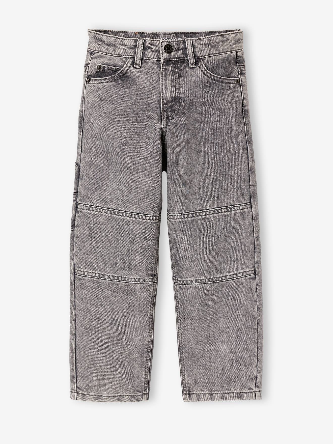 Battlejeans voor jongens, fijne bouw denimgrijs