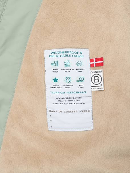 Veste d'hiver avec doublure polaire MATWANG enfants MINI A TURE bleu foncé+bordeaux+gris+gris ardoise+marine+marron+rouge+vert sauge+vieux rose - vertbaudet enfant 