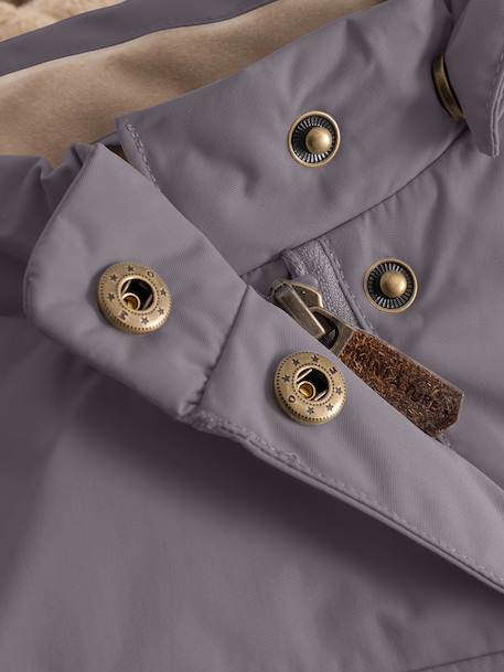 Veste d'hiver avec doublure polaire MATWANG enfants MINI A TURE bleu foncé+bordeaux+gris+gris ardoise+marine+marron+rouge+vert sauge+vieux rose - vertbaudet enfant 