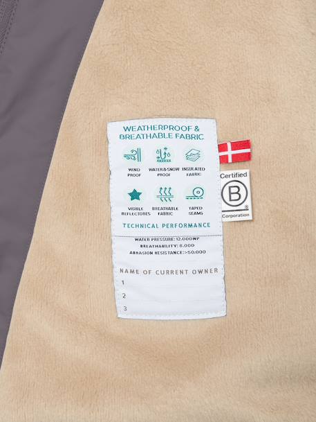 Veste d'hiver avec doublure polaire MATWANG enfants MINI A TURE bleu foncé+bordeaux+gris+gris ardoise+marine+marron+rouge+vert sauge+vieux rose - vertbaudet enfant 