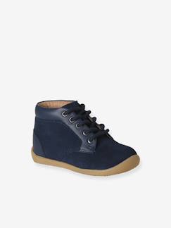 Chaussures-Chaussures bébé 17-26-Bottillons lacés cuir souple bébé premiers pas