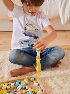 Speelgoed-Creatieve activiteiten-Vat met grote houten kralen