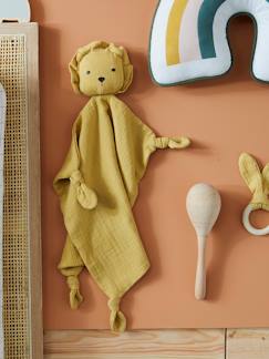 Doudou personnalisable en gaze de coton + hochet rond  - vertbaudet enfant