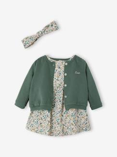 Baby-Babyset-3-delig set jurk +vestje + haarband