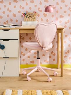 Chambre et rangement-Chambre-Chaise, tabouret, fauteuil-Chaise à roulette enfant cœur