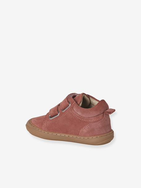 Zachte lederen baby-slofjes voor de eerste stapjes beige, bedrukt+blauw, bedrukt+brons+goud+goudgeel+groen, bedrukt+oudroze+roze (poederkleur)+roze, bedrukt+rozen+turquoiseblauw+veel roze+zachtpaars - vertbaudet enfant 