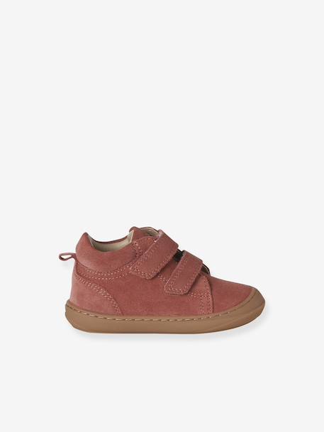 Zachte lederen baby-slofjes voor de eerste stapjes beige, bedrukt+blauw, bedrukt+brons+goud+goudgeel+groen, bedrukt+oudroze+roze (poederkleur)+roze, bedrukt+rozen+turquoiseblauw+veel roze+zachtpaars - vertbaudet enfant 