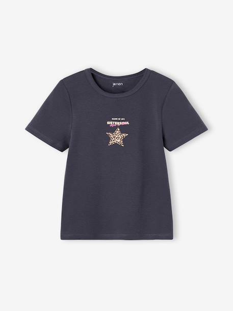 Fille-T-shirt, sous-pull-T-shirt manches courtes fille cropped