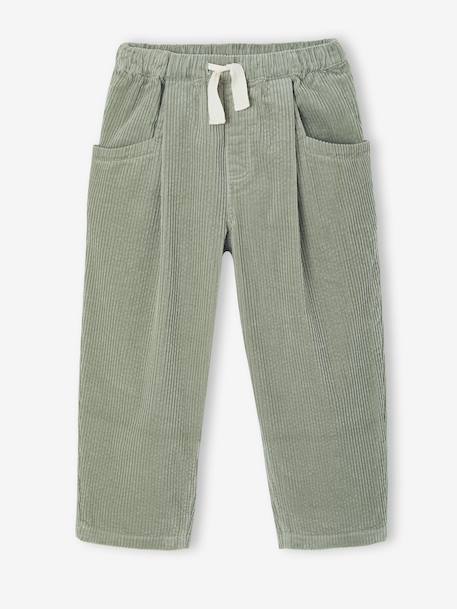 Fille-Pantalon fille velours forme loose 