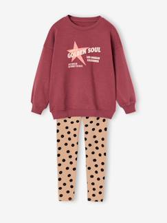 -Sweatshirt en legging set meisje