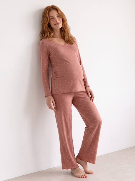 Pyjama grossesse 2 pièces bois de rose - vertbaudet enfant 