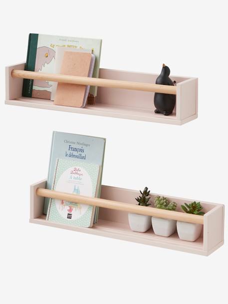 Support de rangement de livres en bois de bricolage avec étagère de livres  de DVD pour étudiants enfants adultes (rose pâle)