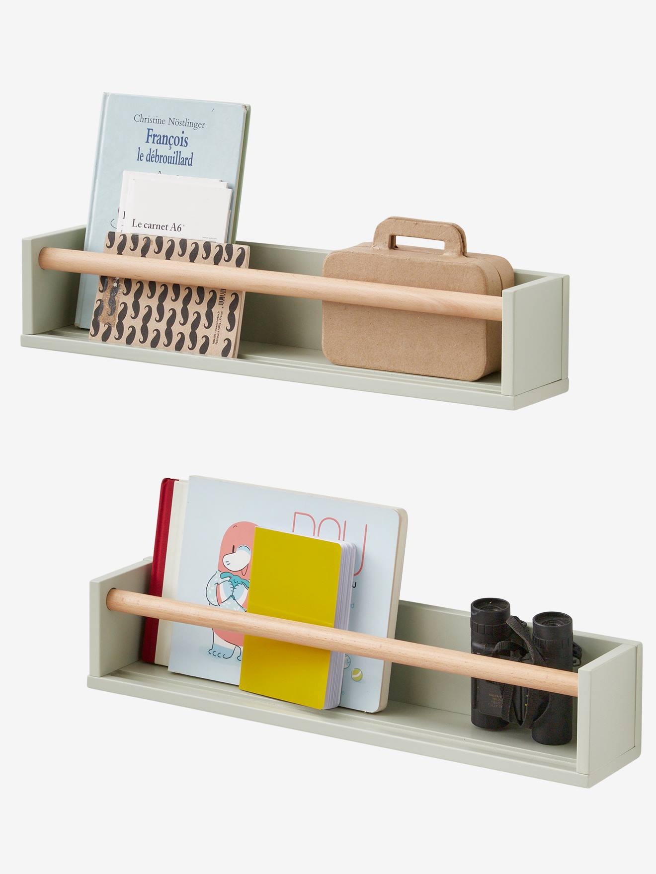 Vertbaudet Set Van 2 Boekenkastjes Groen