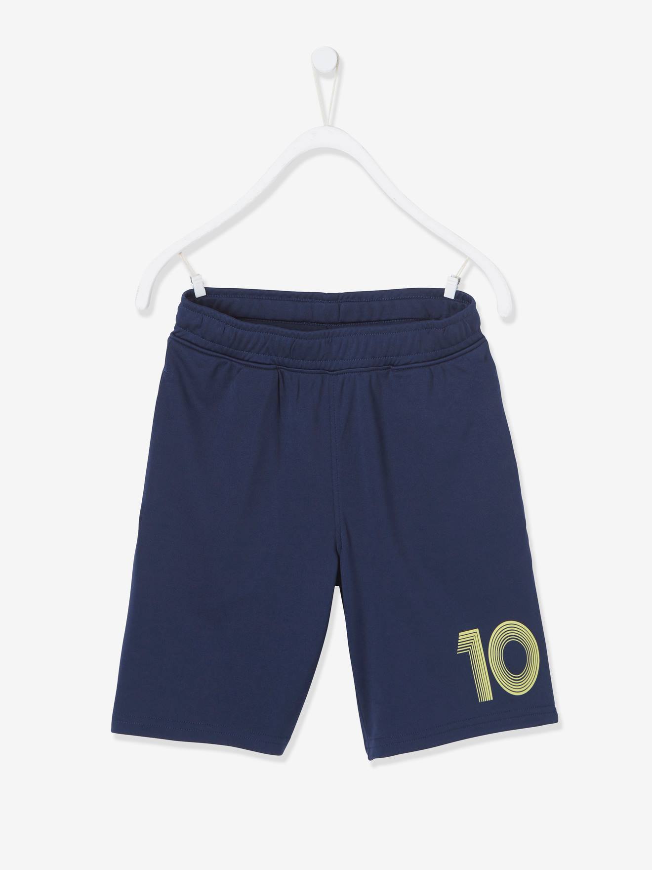 Vertbaudet Jongenssportshort Nummer 10 Van Technisch Materiaal Marineblauw