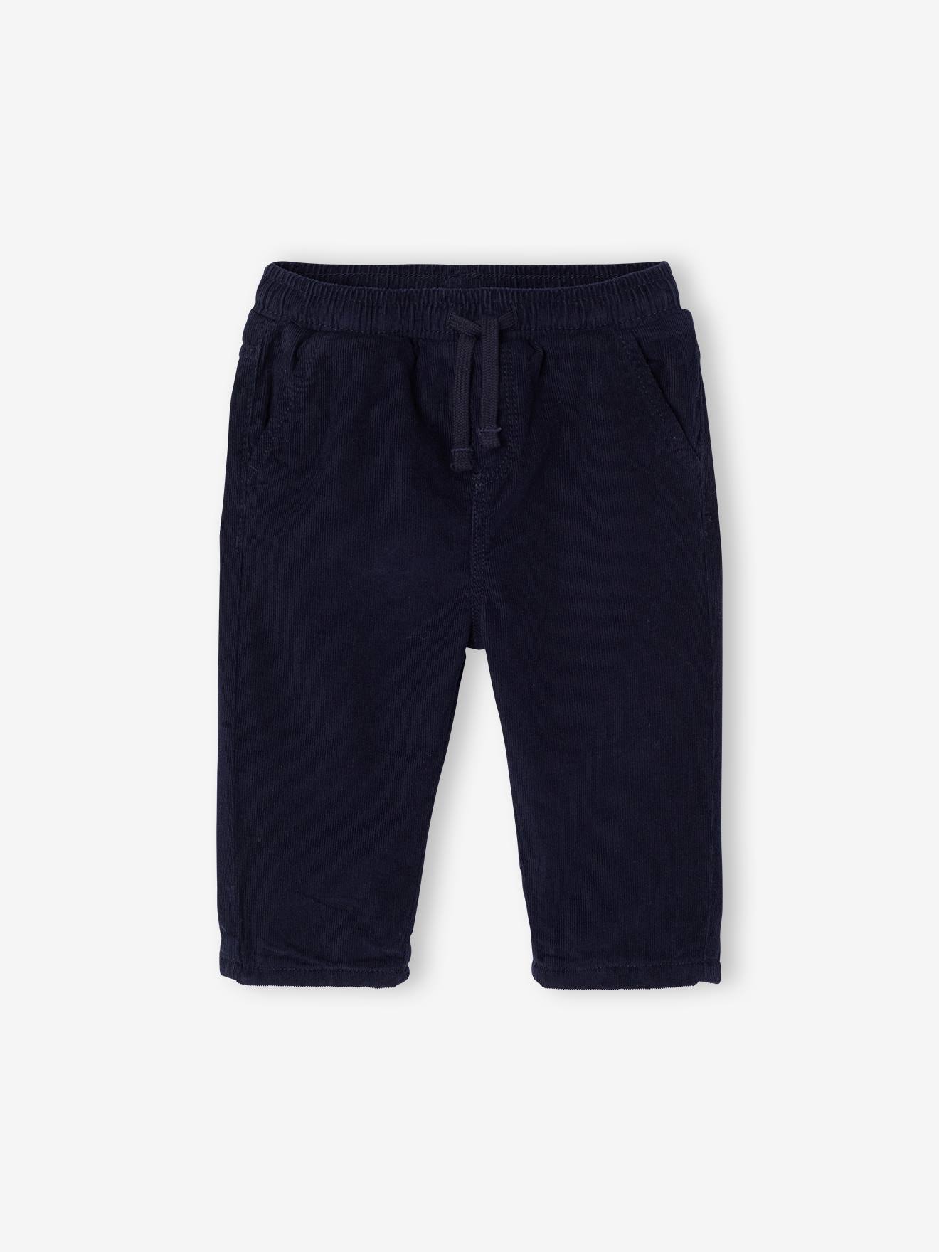 Babybroek jongen van ribfluweel marineblauw
