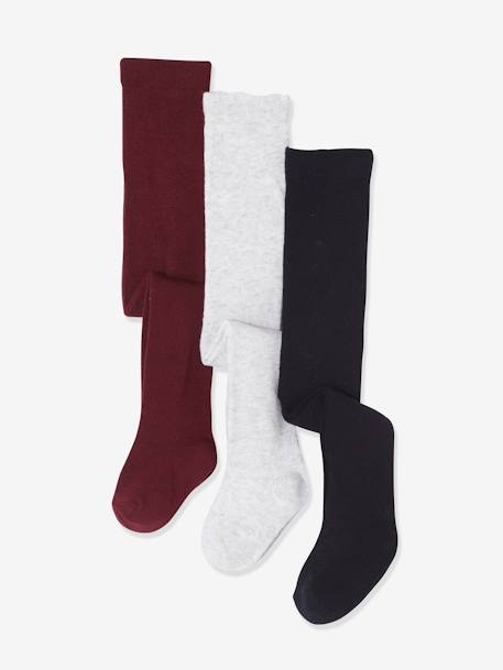 Lot De 3 Collants Bebe Maille Oeko Tex Lot Bordeaux Bebe