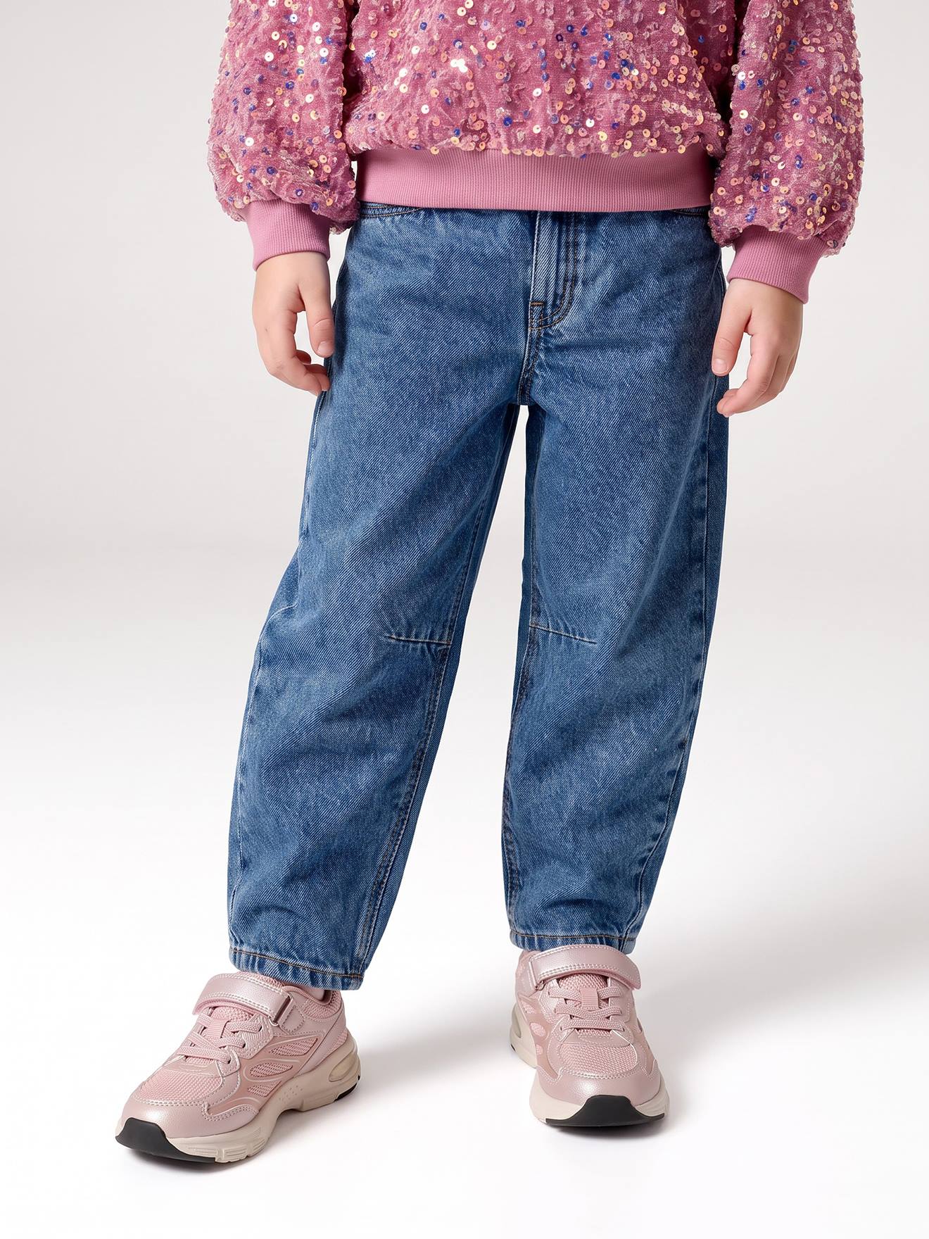 Ballonjeans meisje middenblauw