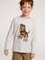 T-shirt manches longues garçon blanc chiné+bordeaux+gris ardoise - vertbaudet enfant 