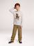 T-shirt manches longues garçon blanc chiné+bordeaux+gris ardoise - vertbaudet enfant 