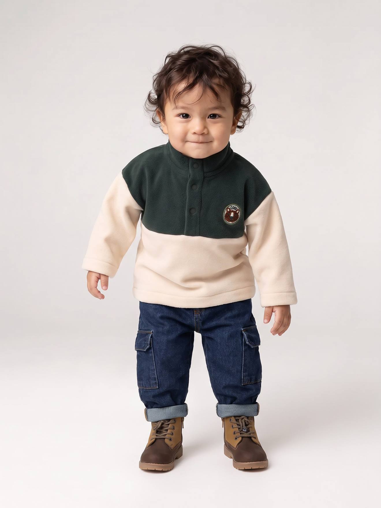 Denim babybroek ongewassen denim