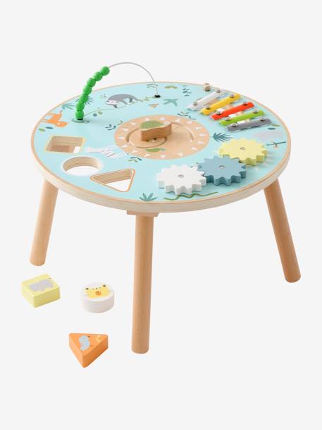 Table D Activites En Bois Fsc Bleu Jouet