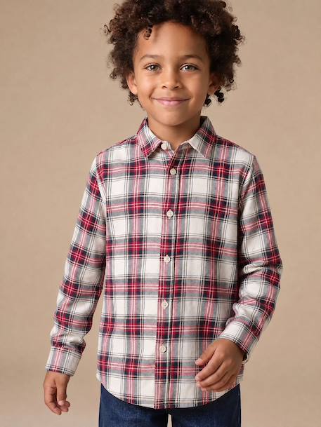 Chemise garçon avec nœud papillon écru - vertbaudet enfant 