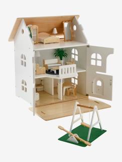 Speelgoed-Imitatiespelletjes-Romantisch poppenhuis + meubilair
