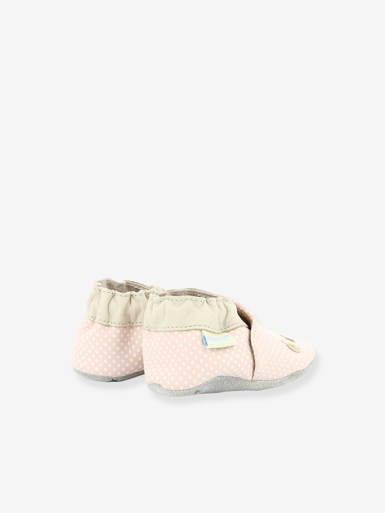Chaussons Cuir Souple Bebe Fille Rabbit Baby Robeez C Rose Clair Chaussures