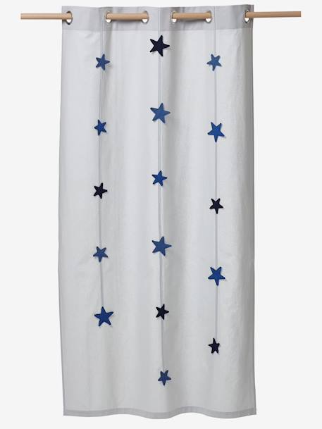 Gordijn voor jongens Avonturier GRIJS / STERRENS - vertbaudet enfant 