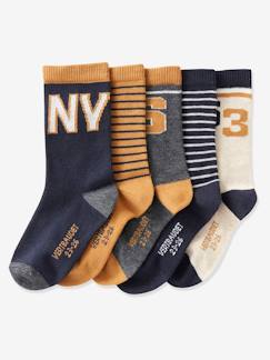 Jongens-Ondergoed-Sokken-5 paar halfhoge sokken College voor jongens