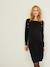 Robe tricot de grossesse et d'allaitement noir - vertbaudet enfant 