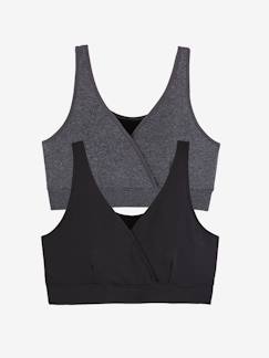 Vêtements de grossesse-Lingerie-Soutien-gorge-Lot de 2 brassières d'allaitement sans coutures en microfibre