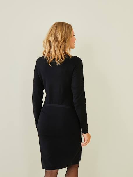 Robe tricot de grossesse et d'allaitement noir - vertbaudet enfant 