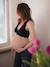 Soutien-gorge cache-coeur de grossesse et d'allaitement en coton bio CARRIWELL Noir - vertbaudet enfant 