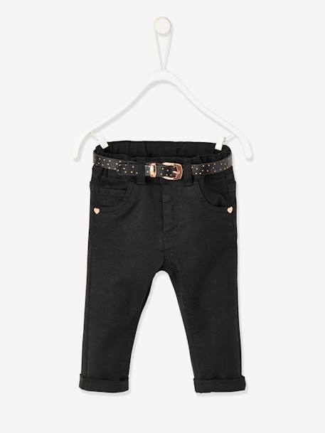 Pantalon Et Ceinture Irisee Bebe Fille Noir Bebe