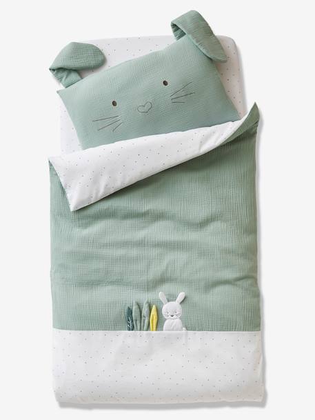 Housse De Couette Bebe Menthe A L Eau Oeko Tex Vert Linge De Maison Et Decoration